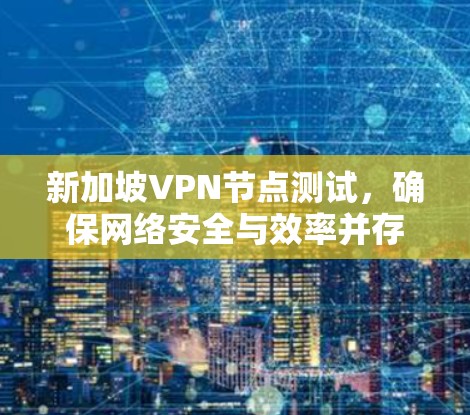 新加坡VPN节点测试,确保网络安全与效率并存