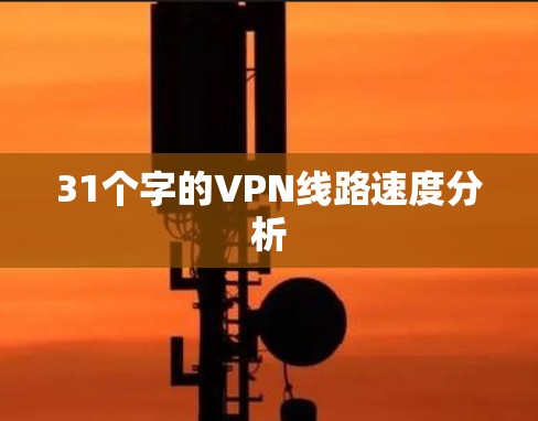 31个字的VPN线路速度分析