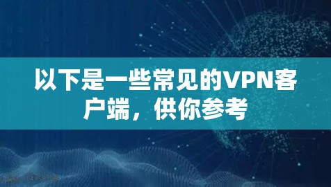 以下是一些常见的<strong>VPN客户端</strong>,供你参考