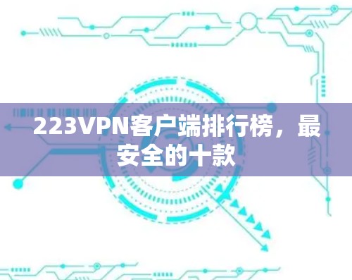 223<strong>VPN客户端</strong>排行榜，最安全的十款