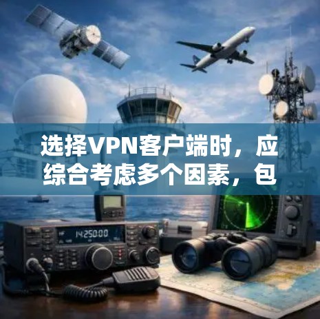 选择<strong>VPN客户端</strong>时,应综合考虑多个因素,包括使用场景、安全性、价格、用户评价、隐私保护、兼容性和功能等。以下是逐步的推荐建议